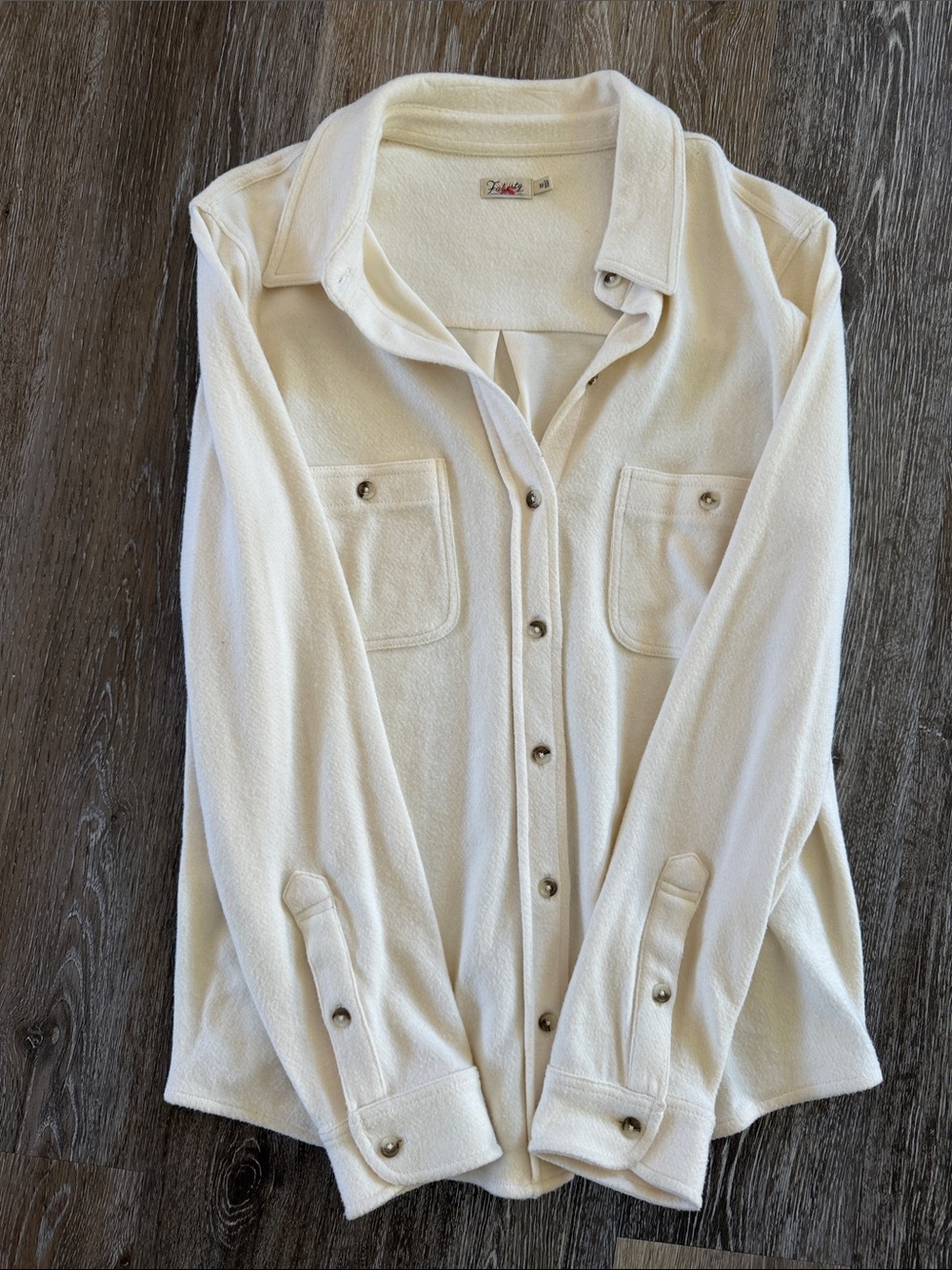 Faherty Cream Button-Front Women's Shirt